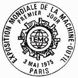 Cachet de 1ére Exposition mondiale de la machine outil Cachet de 1ére Exposition mondiale de la machine outil