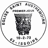 Cachet de Eglise Sainte Austremoine - Issoire - Le chapiteau de la Céne