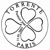 Cachet de Le cœur de Torrente avec trèfle à  4 feuilles 
(inséré)