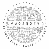 Cachet de Enfant nageant Cachet de Enfant nageant