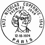 Cachet de Nicolas Copernic 1473-1543 500ème anniversaire de sa naissance