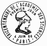 Cachet de Fontenelle - Tricentenaire de l´Académie des sciences 1966