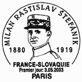 Cachet de Milan Rastislav Stefanik 1880-1919 Cachet de Milan Rastislav Stefanik 1880-1919