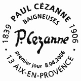 Timbre à date 1er jour : Paul Cézanne 1839-1906 "Les baigneuses"