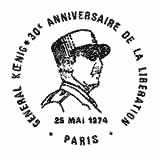 Cachet de Général Koenig 1898-1970