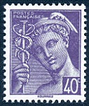 Mercure - 40c violet (Postes Françaises)