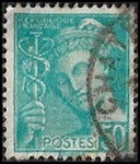 Mercure - 50c turquoise (Postes)