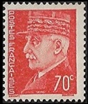 Maréchal Pétain - 70c orange - type Hourriez