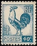 Coq d'Alger 40 c bleu