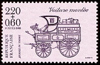 Voiture montée - violet sur mauve clair