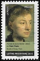 Portrait de jeune femme (détail) par Edgar Degas Musée d'Orsay, Paris