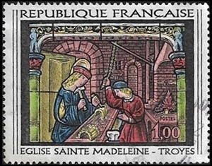 Vitrail de l'église Sainte Madeleine de Troyes