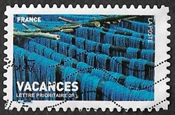 Echeveaux teints en bleu séchant