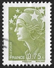 Marianne de Beaujard - 0,75€ vert-olive