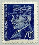 Maréchal Pétain - 70c bleu - type Hourriez