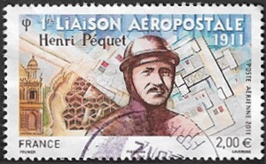 Premiére liaison postale aérienne - Henri Péquet 1911