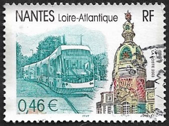 Nantes Loire Atlantique - Le tramway et la tour LU