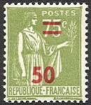 Type Paix - 50c sur 75c olive