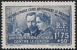 Pierre et Marie Curie découvrent le radium Union internationale contre le cancer