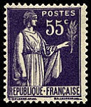 Type Paix - 55c violet