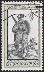 Soldat avec épée et bouclier de Hendrik Goltzius