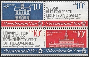 Premier congrés continental - les 4 timbres