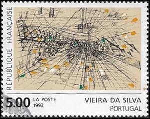 Maria Helena Vieira da Silva - Portugal "Gravure rehaussé"