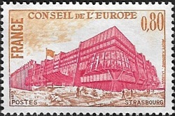 Le bâtiment du Conseil à  Strasbourg - 0,80