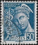 Type Mercure - 50c bleu