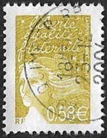 Marianne de Luquet -  0,58 € vert jaune